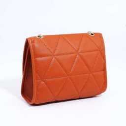 Сумка-мессенджер на застёжке, рыжая