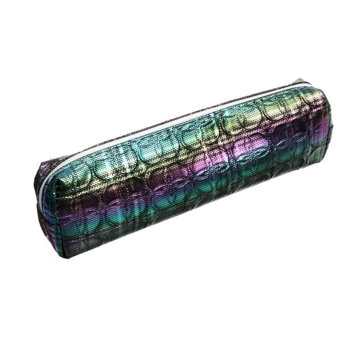 Пенал школьный на молнии Calligrata «Клевер», 1 отделение, перламутр, МИКС