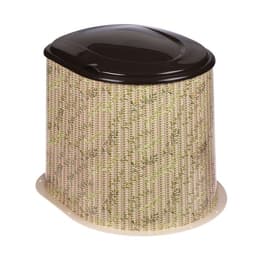 Туалет дачный, h=36 см, без дна, с отверстиями для крепления к полу, бежевый