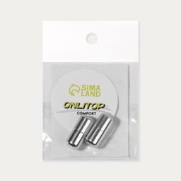 Фиксатор для шнурков, пара, d=8 мм, 1.8 см, серебристый