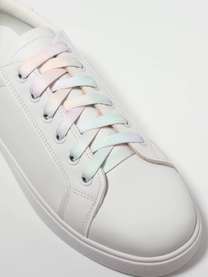 Шнурки для обуви, пара, плоские, 8 мм, 120 см, разноцветные