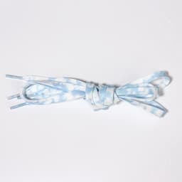 Шнурки для обуви, пара, плоские, 8 мм, 120 см, белые/голубые