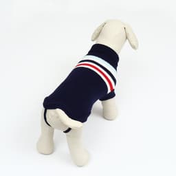 Свитер «Полоски», размер XS, ДС 17, ОШ 17, ОГ 23-37 см, синий