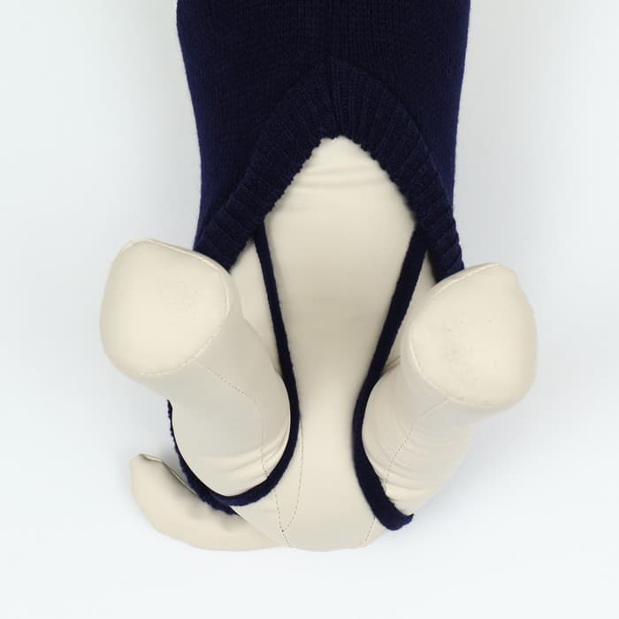 Свитер «Полоски», размер XS, ДС 17, ОШ 17, ОГ 23-37 см, синий