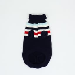 Свитер «Полоски», размер XS, ДС 17, ОШ 17, ОГ 23-37 см, синий