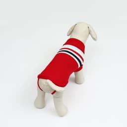 Свитер «Полоски», размер XS, ДС 17, ОШ 17, ОГ 23-37 см, красный