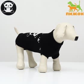 Свитер «Мишка», размер XS, ДС 17, ОШ 17, ОГ 23-37 см, чёрный