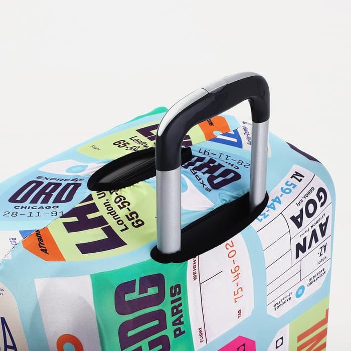 Чехол на чемодан M, цвет голубой/разноцветный