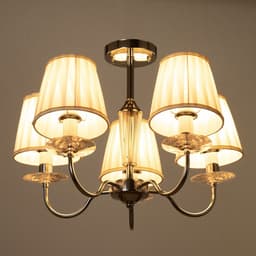 Люстра потолочная BayerLux «Авиталь», 5xЕ14, 40 Вт, хром, 58×58×80 см