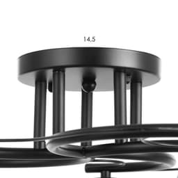 Светильник потолочный BayerLux «Эдотт», люстра 5хЕ27, 40 Вт, чёрный, 53×53×25 см