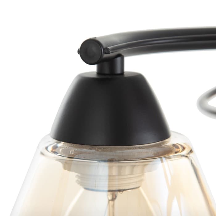 Светильник потолочный BayerLux «Эдотт», люстра 5хЕ27, 40 Вт, чёрный, 53×53×25 см