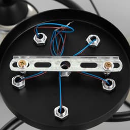 Светильник потолочный BayerLux «Эдотт», люстра 5хЕ27, 40 Вт, чёрный, 53×53×25 см