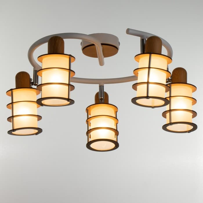 Люстра «Тайон» 5хЕ14 40 Вт белый 56×56×16 см