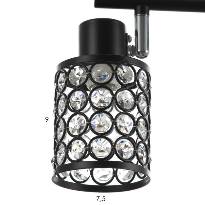 Люстра «Моки» 2хЕ14 40 Вт черный 40×19 см