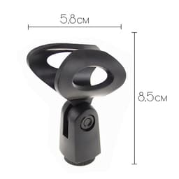 Держатель для микрофона на микрофонную стойку Music Life 5.8×8.5 см, d=2.5 см