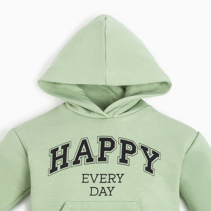 Худи детское «Крошка Я» Street style, рост 74-80 см, зелёная