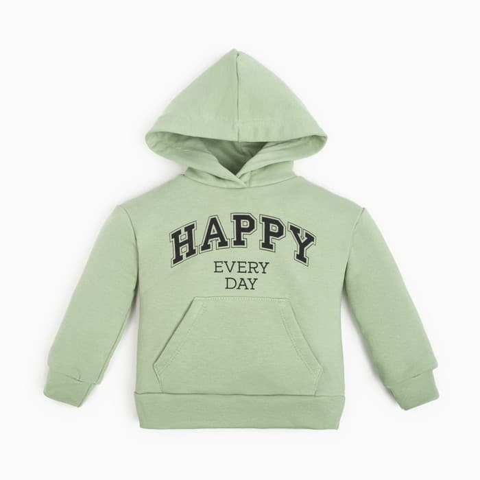 Худи детское «Крошка Я» Street style, рост 80-86 см, зелёная
