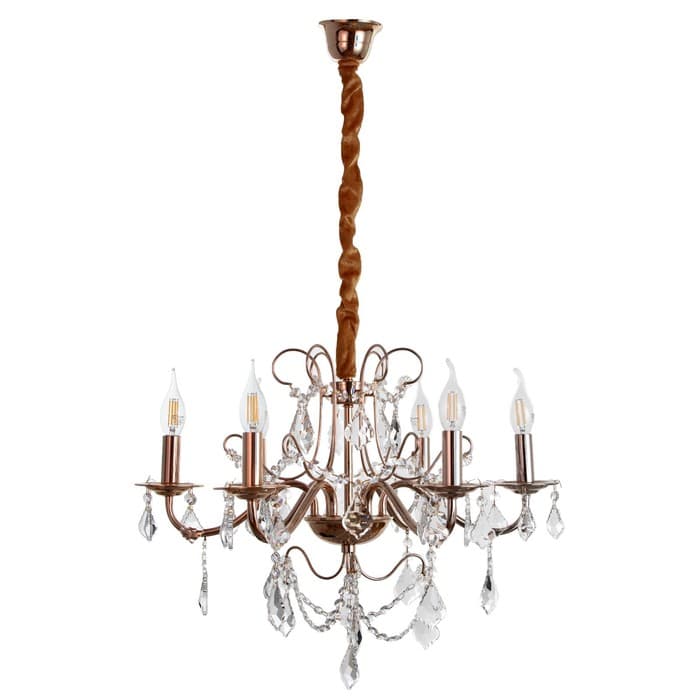 Люстра «Вита» 6×40 Вт Е14 золото 58×58×50(88)см