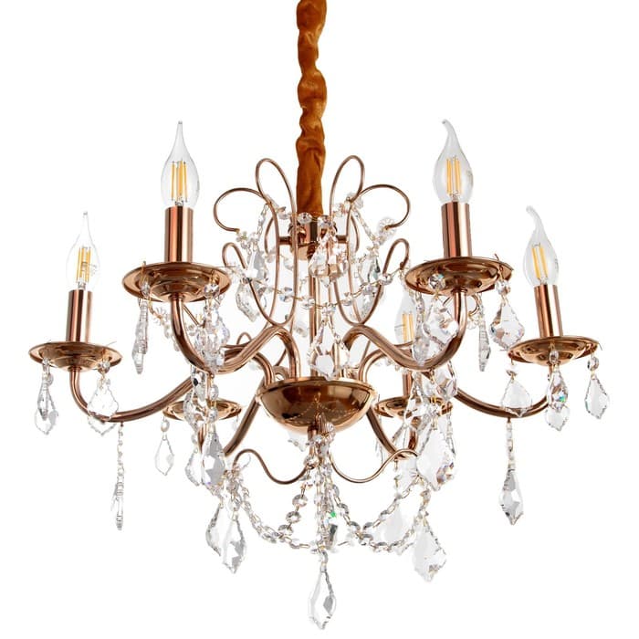 Люстра «Вита» 6×40 Вт Е14 золото 58×58×50(88)см