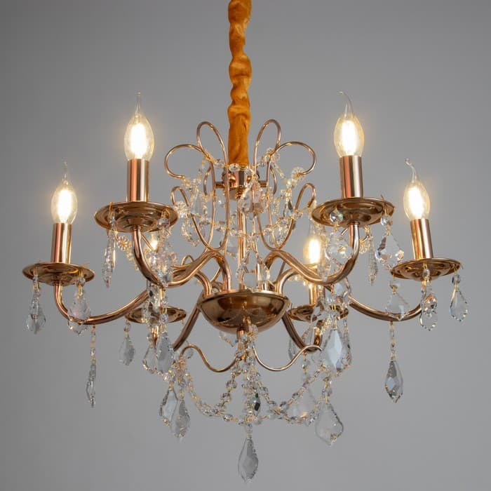 Люстра «Вита» 6×40 Вт Е14 золото 58×58×50(88)см