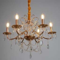 Люстра «Вита» 6×40 Вт Е14 золото 58×58×50(88)см