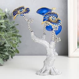 Фигурка от сглаза «Цветущее дерево, листья-сердце», серебро, 11.5×5×18.5 см