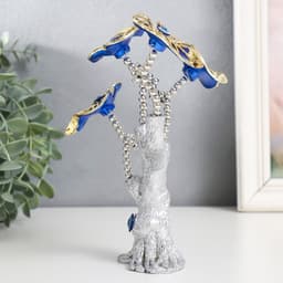 Фигурка от сглаза «Цветущее дерево, листья-сердце», серебро, 11.5×5×18.5 см