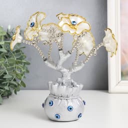 Денежное дерево «Цветущее дерево. Денежный мешок», фигурка от сглаза, 14.5×8.55×22 см