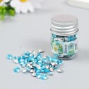 Декор для творчества в бутылочке «Стразы. Голубая вода», набор 250 шт., d=0.6 см, 4×3×3 см