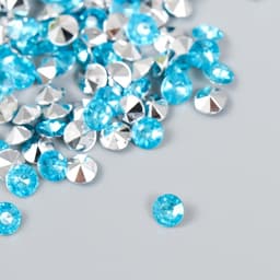 Декор для творчества в бутылочке «Стразы. Голубая вода», набор 250 шт., d=0.6 см, 4×3×3 см