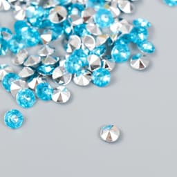 Декор для творчества в бутылочке «Стразы. Голубая вода», набор 250 шт., d=0.6 см, 4×3×3 см