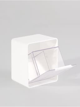 Органайзер настенный, с клеевыми крючками, 2 секции, 9.2×7×10.7 см, белый