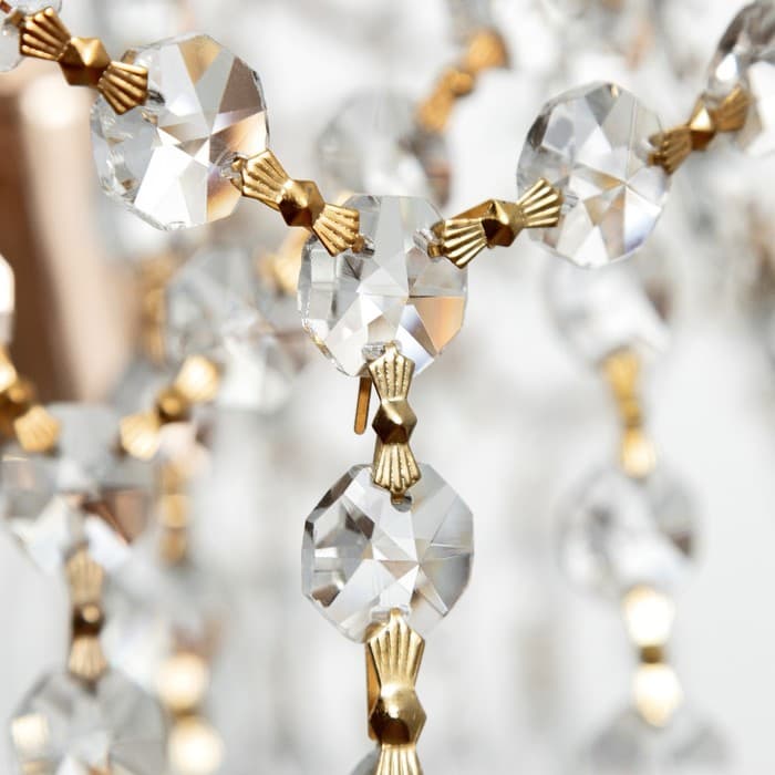 Люстра «Полина» 5×60 Вт Е14 золото 50×50×41 см SVK