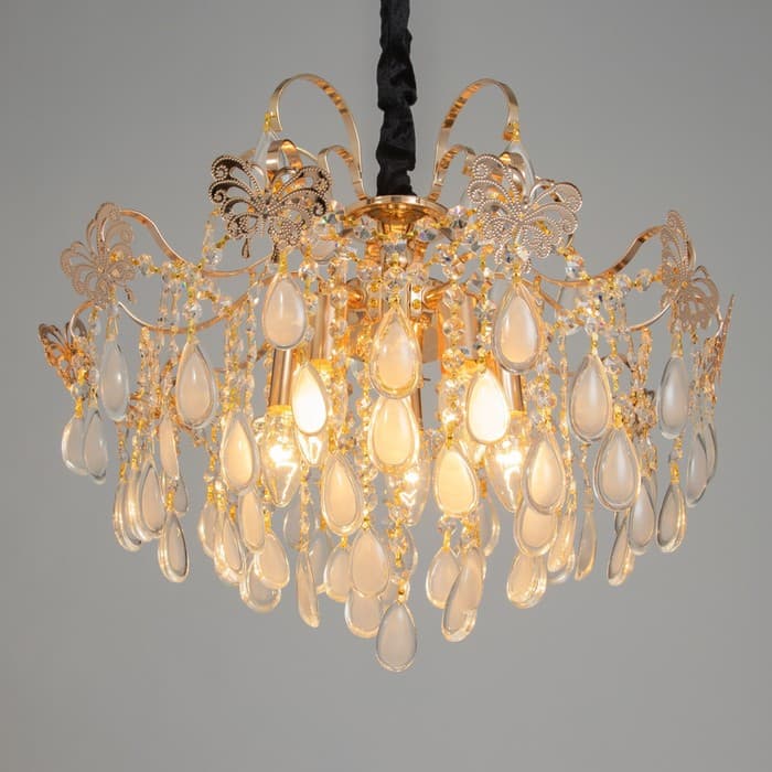 Люстра «Полина» 5×60 Вт Е14 золото 50×50×41 см SVK