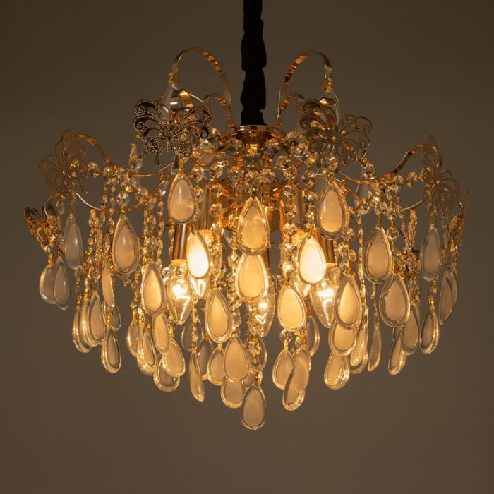 Люстра «Полина» 5×60 Вт Е14 золото 50×50×41 см SVK