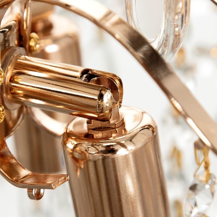 Люстра «Полина» 5×60 Вт Е14 золото 50×50×41 см SVK