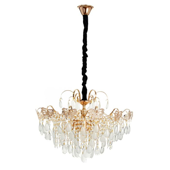 Люстра «Полина» 8×60 Вт Е14 золото 60×60×41 см SVK