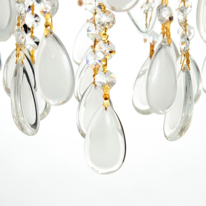 Люстра «Полина» 8×60 Вт Е14 золото 60×60×41 см SVK