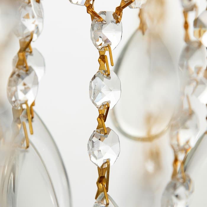 Люстра «Полина» 8×60 Вт Е14 золото 60×60×41 см SVK