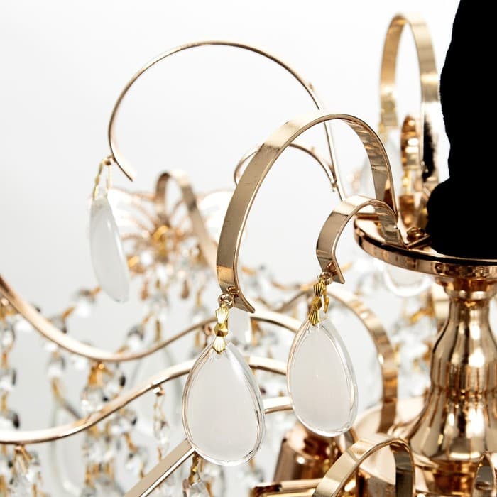 Люстра «Полина» 8×60 Вт Е14 золото 60×60×41 см SVK