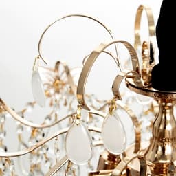 Люстра «Полина» 8×60 Вт Е14 золото 60×60×41 см SVK