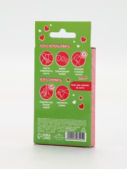 Детские накладные ногти «Сердечки», 12 шт.