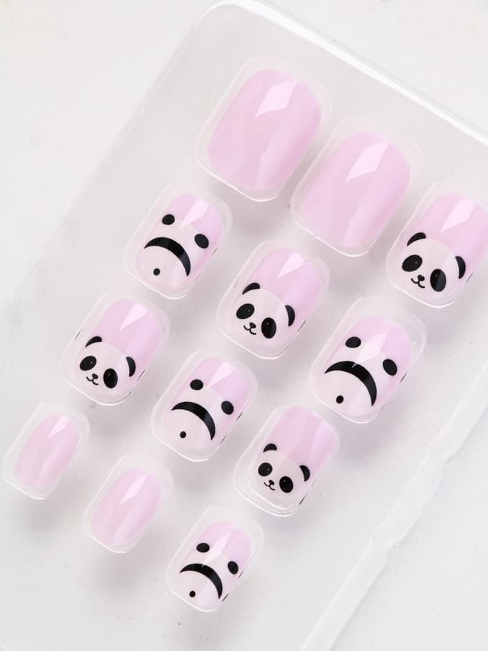 Детские накладные ногти «Панда», 12 шт.