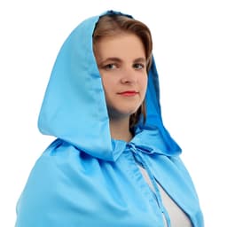 Карнавальный плащ, взрослый, длина 120 см, атлас, голубой