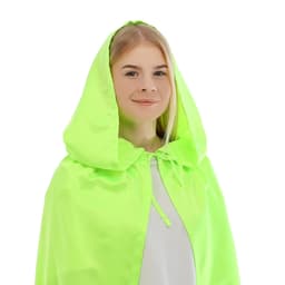 Карнавальный плащ детский, атлас, салатовый, длина 100 см