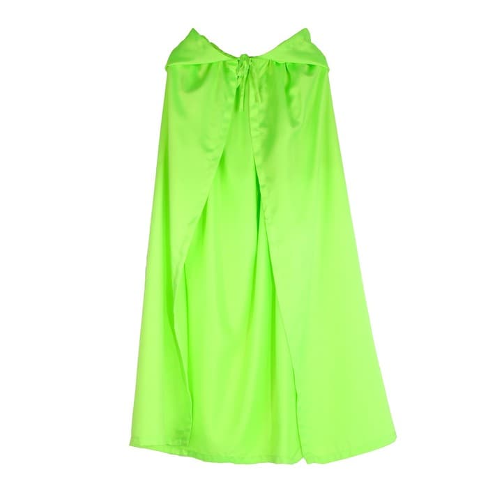 Карнавальный плащ детский, атлас, салатовый, длина 100 см