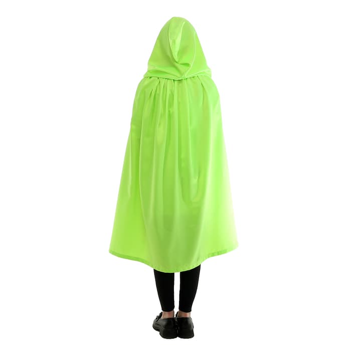 Карнавальный плащ детский, атлас, салатовый, длина 100 см