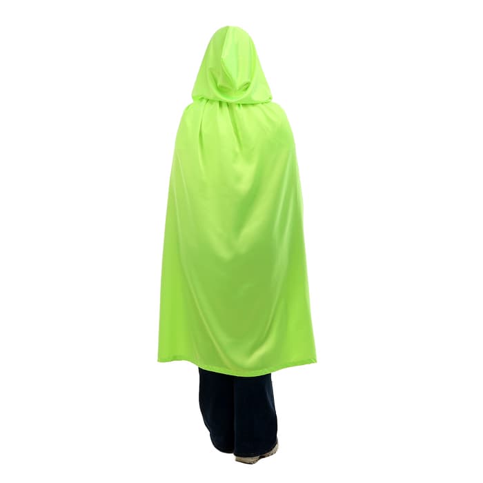 Карнавальный плащ взрослый, длина 120 см, атлас, салатовый
