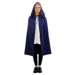 Карнавальный плащ детский, атлас, синий, длина 100 см