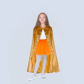 Карнавальный плащ детский, атлас, золотой, длина 85 см